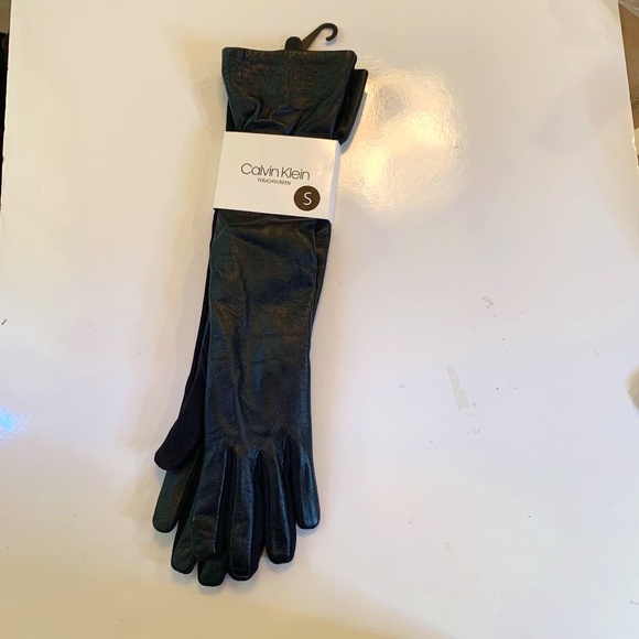 Calvin Klein Long Black Touchscreen Gloves Small